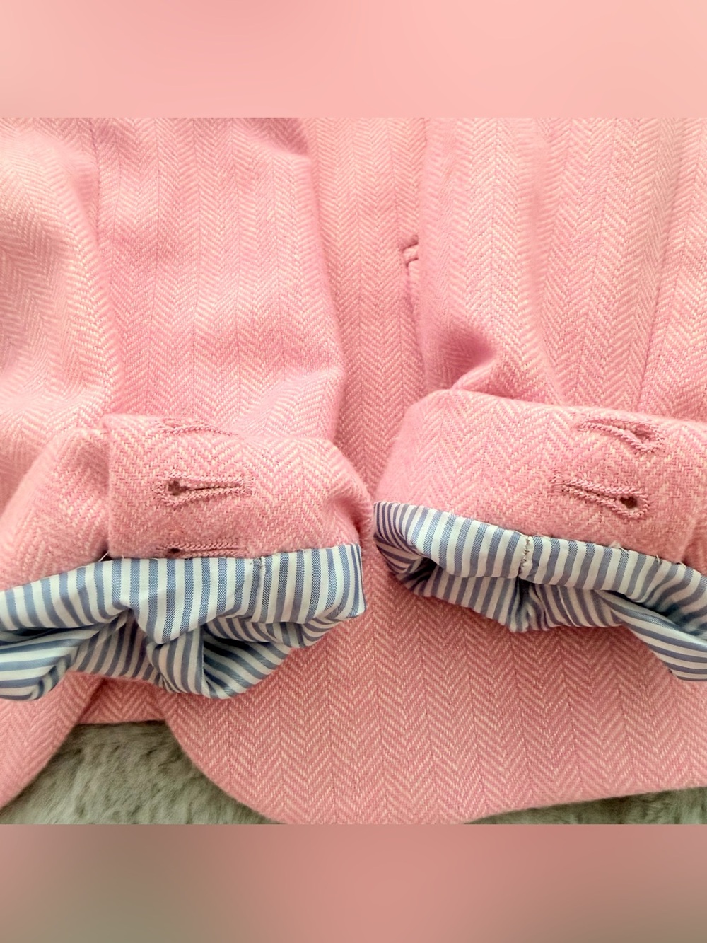 J.Crew Factory Schoolboy Blazer Pink Herringbone Wool Blend Jacket 2 Preppy - Picture 14 of 14